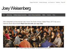 Tablet Screenshot of joeyweisenberg.com